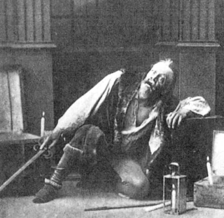 Constantin Stanislavski in The Society of Art and Literature's 1888 production of Alexander Pushkin's The Miserly Knight.