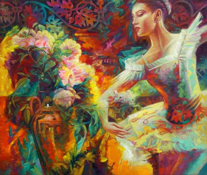 Dancing with flowers by Yury Fomichev