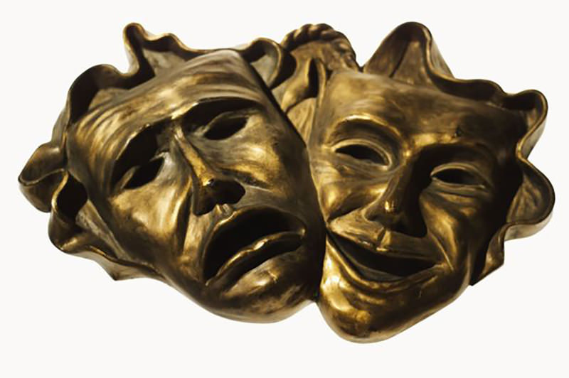 Greek Muses of Comedy & Tragedy, Thalia, Melpomene & Mask Symbol - Lesson